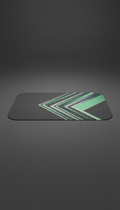 Mint Accent Blade deskmat with Micro-Texture Surface