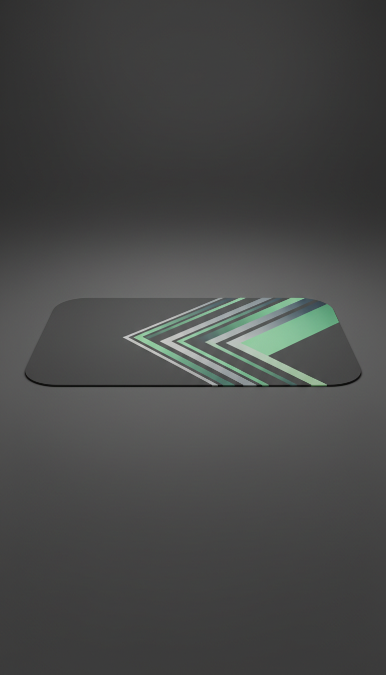 Mint Accent Blade deskmat with Micro-Texture Surface